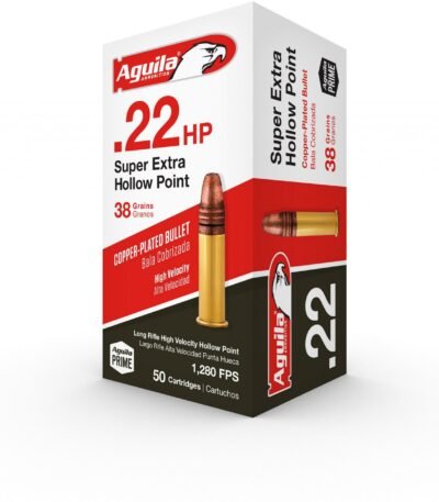 Aguila Ammunition High Velocity Hollow-Point .22 38-Grain Rimfire Ammunition - 50 Rounds