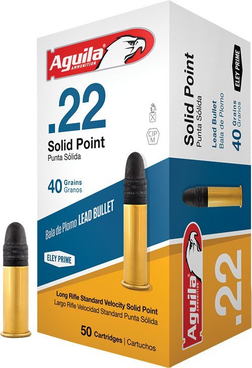 Aguila Ammunition LR Standard Velocity .22 40-Grain Rimfire Ammunition - 50 Rounds