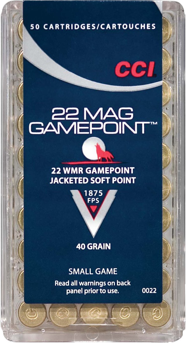 CCI Small Game Gamepoint .22 WMR 40-Grain PSP Rimfire Ammunition