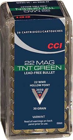 CCI TNT Green Varmint .22 Win Magnum 30-Grain Rimfire Ammunition