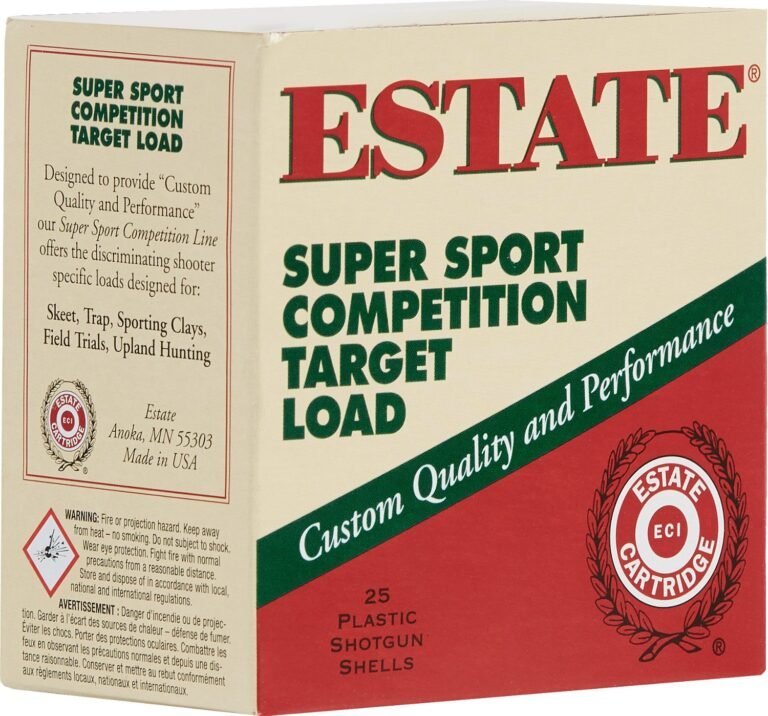 Estate Cartridge Super Sport Competition Target Load 12 Gauge Shotshells - 25 Rounds