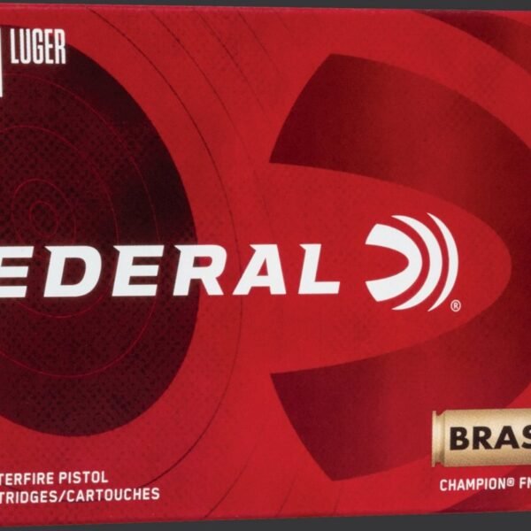 Federal Champion 9mm Luger 115-Grain FMJ Handgun Brass Ammunition - 50 Rounds