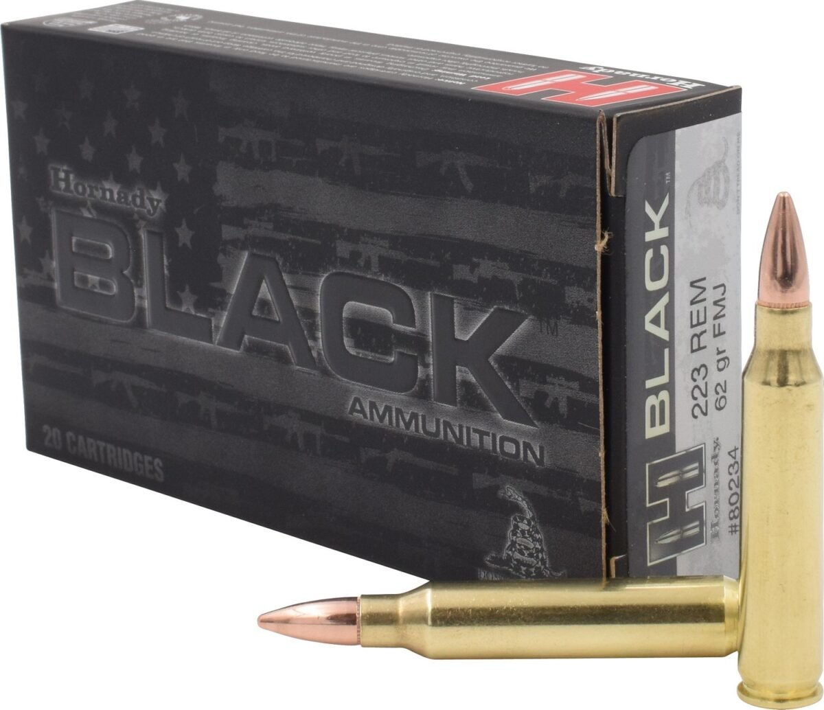 Hornady BLACK™ FMJ .223 Remington 62-Grain Rifle Ammunition - 20 Rounds