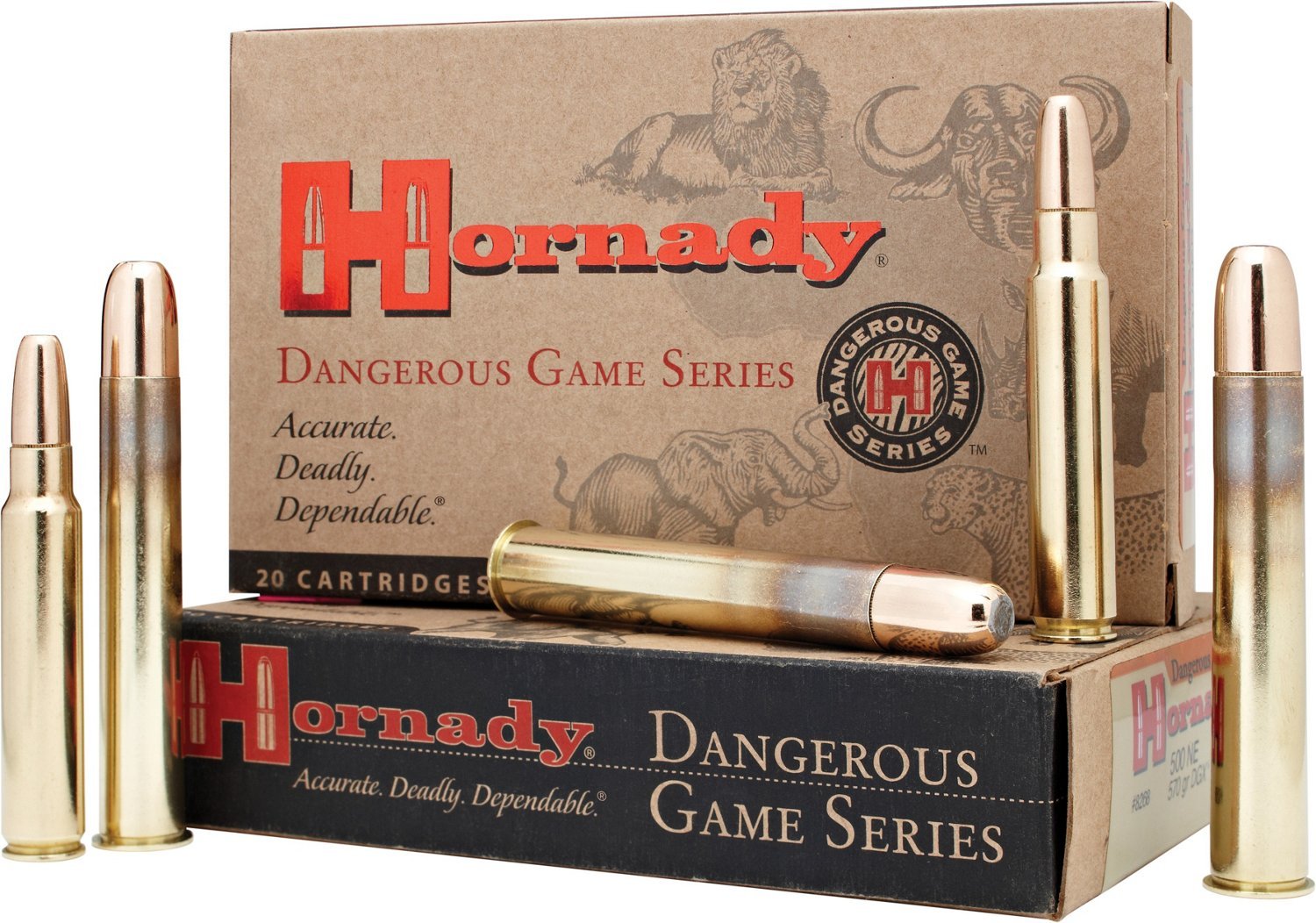 Hornady Dangerous Game 450 Nitro Express 400-Grain Rifle Ammunition - 20 Rounds