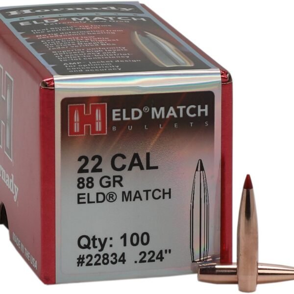 Hornady ELD Match .22 Caliber 88-Grain Rifle Reloading Bullets