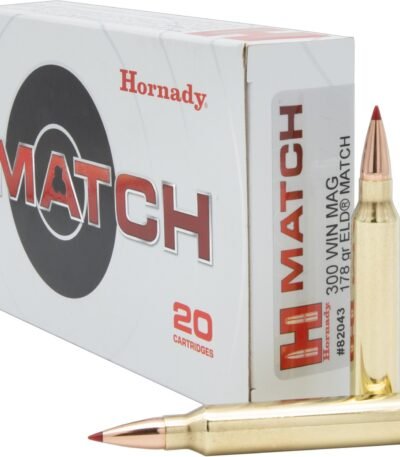 Hornady ELD Match .300 Winchester Magnum 178-Grain Rifle Ammunition - 20 Rounds