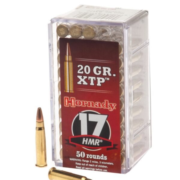 Hornady HP XTP .17 HMR 20-Grain Rimfire Rifle Ammunition - 50 Rounds