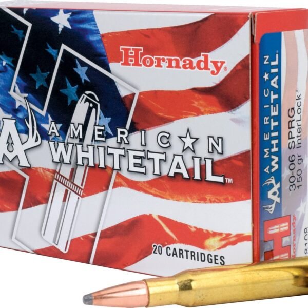 Hornady InterLock SP American Whitetail .30-06 Springfield 150-Grain Centerfire Rife Ammunition -...