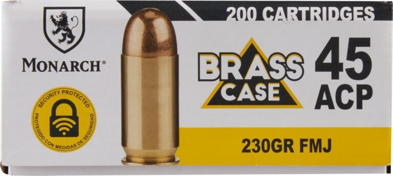 Monarch .45 ACP 230-Grain Brass Ammunition - 200 Rounds