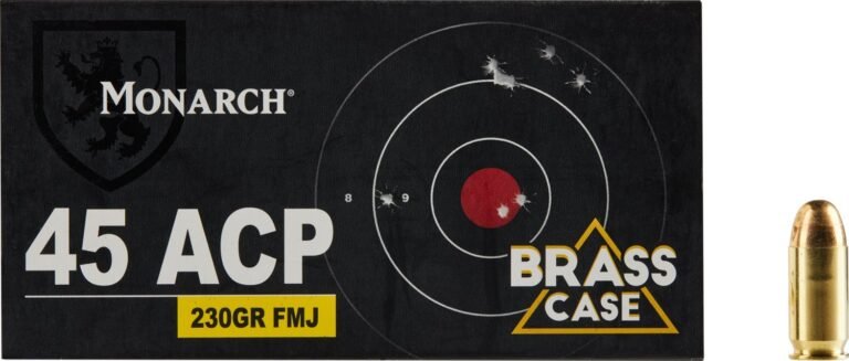 Monarch .45 ACP 230-Grain Pistol Brass Ammunition - 50 Rounds