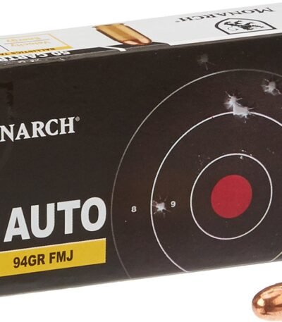 Monarch FMJ .380 Automatic 94-Grain Pistol Brass Ammunition - 50 Rounds