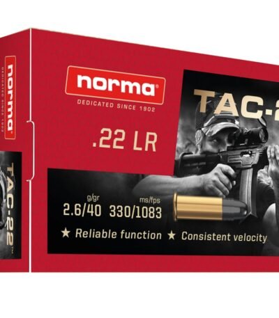 Norma USA TAC-22 .22LR Rimfire Ammunition - 50 Rounds