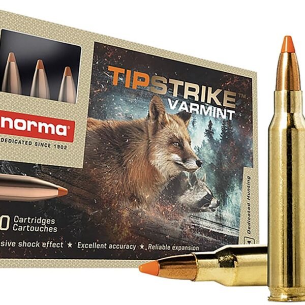 Norma USA Varmint Polymer Tip 223 Remington 55-Grain Centerfire Rifle Ammunition - 20 Rounds