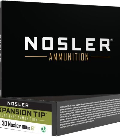 Nosler Expansion Tip ET .30 Nosler 180-Grain Centerfire Rifle Ammunition - 20 Rounds
