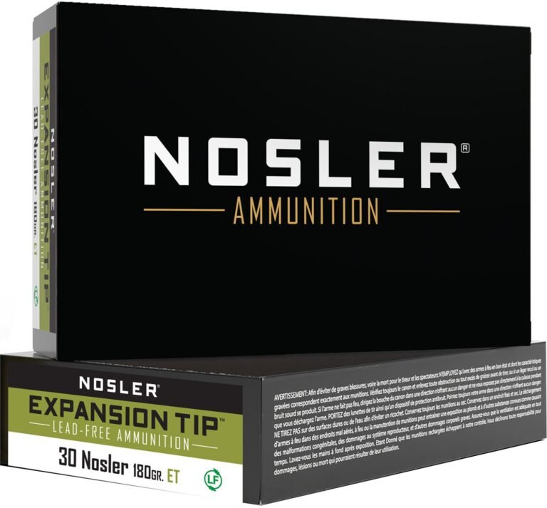 Nosler Expansion Tip ET .30 Nosler 180-Grain Centerfire Rifle Ammunition - 20 Rounds