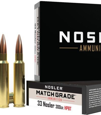 Nosler Match Grade Custom Competition .33 Nosler 300-Grain Centerfire Rifle Ammunition - 20 Rounds