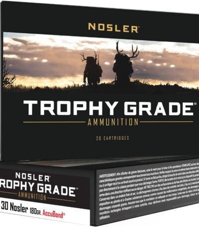 Nosler Trophy Grade .30 Nosler 180-Grain AB Centerfire Rifle Ammunition - 20 Rounds