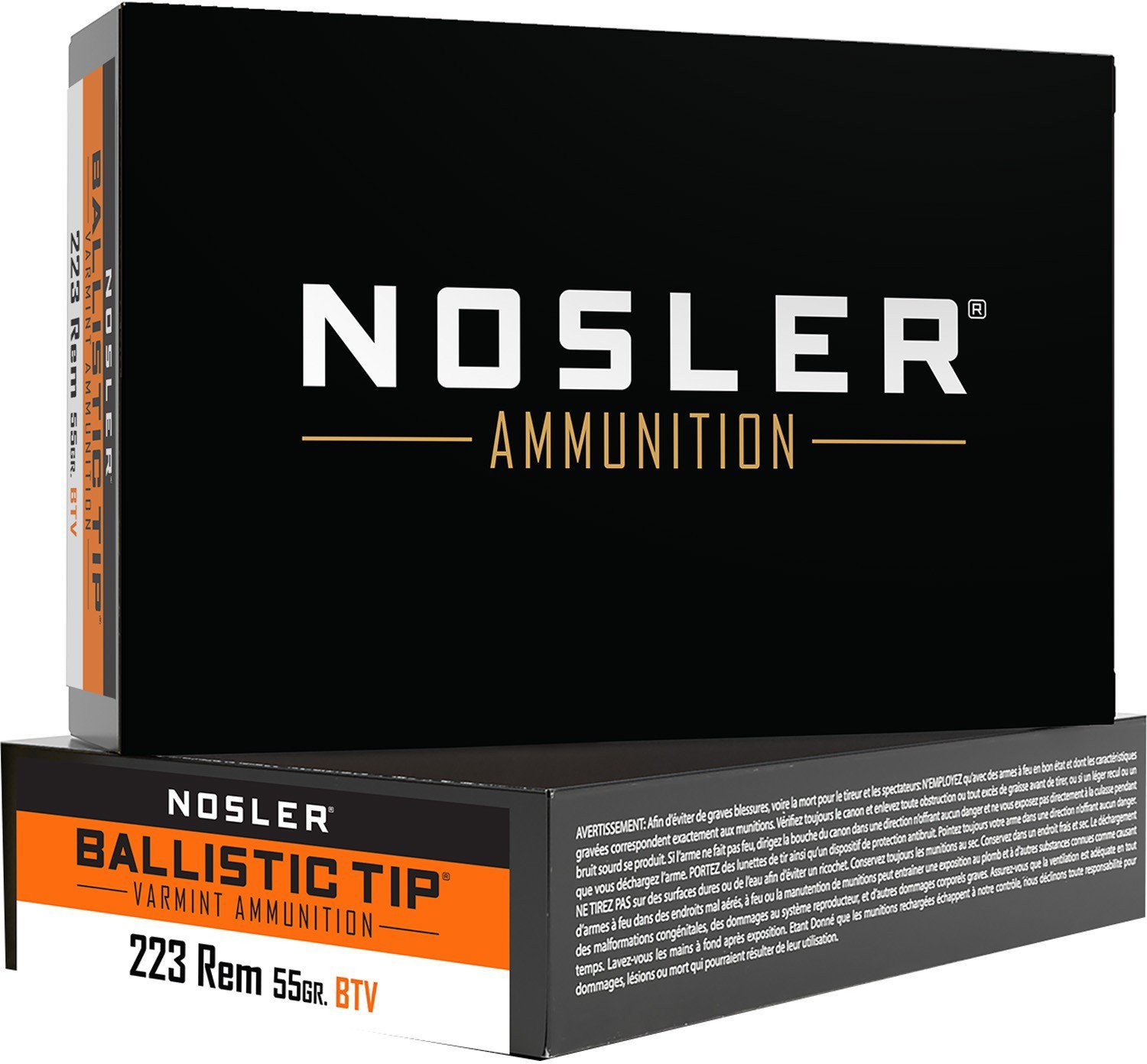 Nosler Varmint BT .223 Remington 55-Grain Centerfire Rifle Ammunition - 20 Rounds