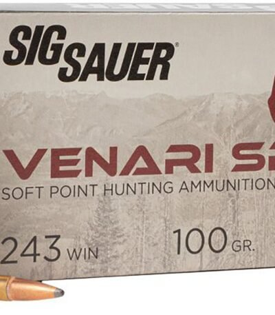 SIG SAUER Venari .243 Winchester 100-Grain Soft Point Ammunition - 20 Rounds