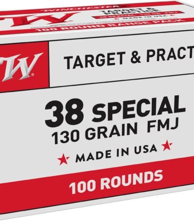 Winchester .38 Special 130-Grain Centerfire Handgun Ammunition - 100 Rounds