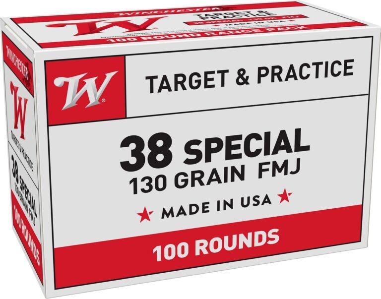 Winchester .38 Special 130-Grain Centerfire Handgun Ammunition - 100 Rounds