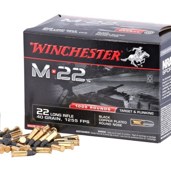 Winchester M22 .22 Long Rifle 40-Grain Rimfire Ammunition - 1000 Rounds