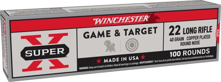 Winchester Super-X Lead Round-Nose .22 Long Rifle 40-Grain Rifle/Handgun Ammunition - 100 Rounds