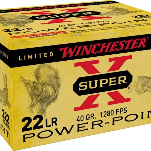 Winchester Super-X Power-Point 22 LR 40-Grain Rimfire Ammunition - 222 Rounds